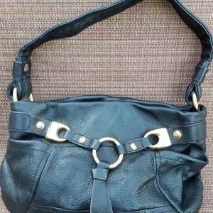 B Makowsky Black Leather Bag